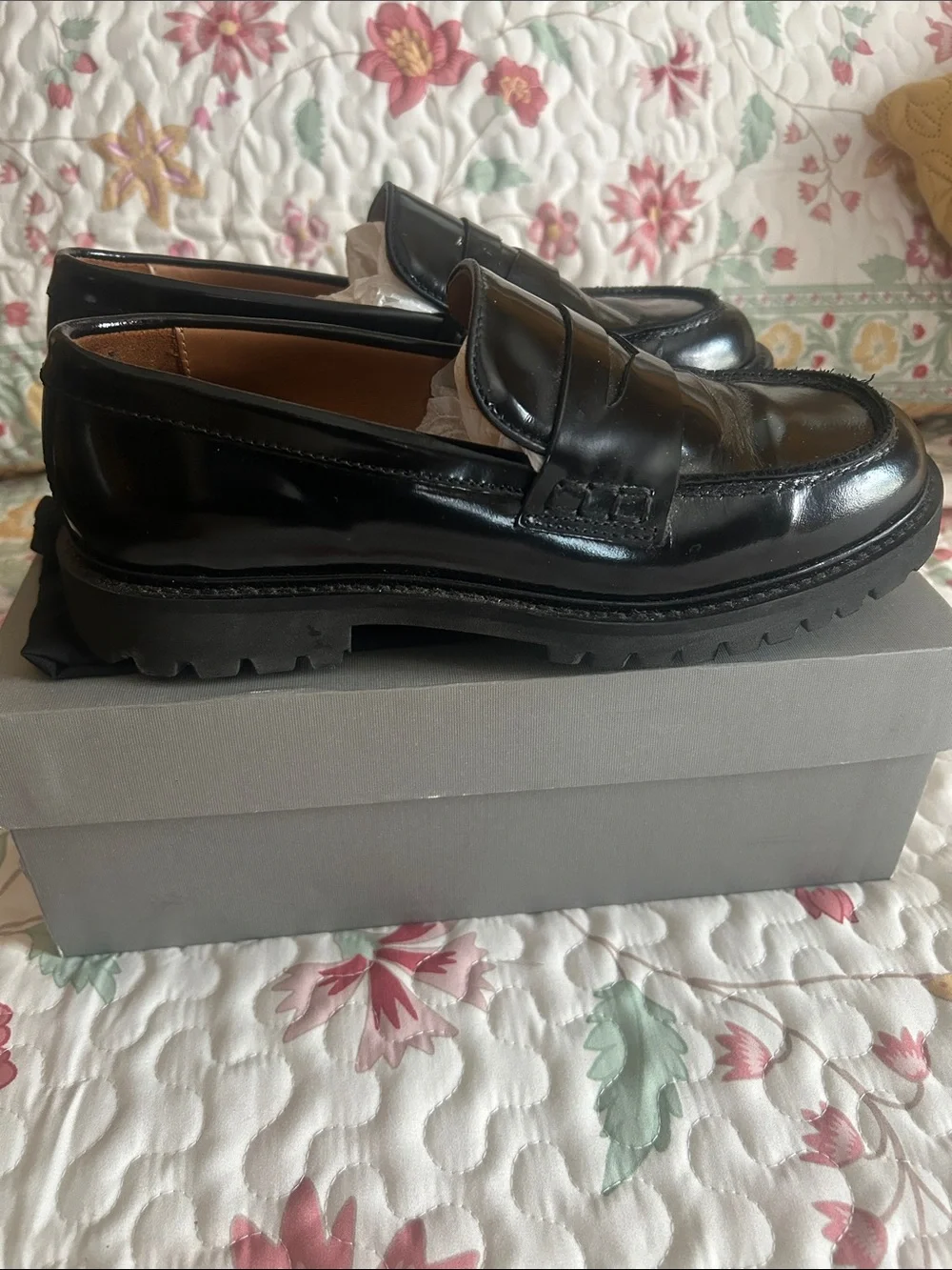 Thursday Boot Company Glossy Black Penny Loafers